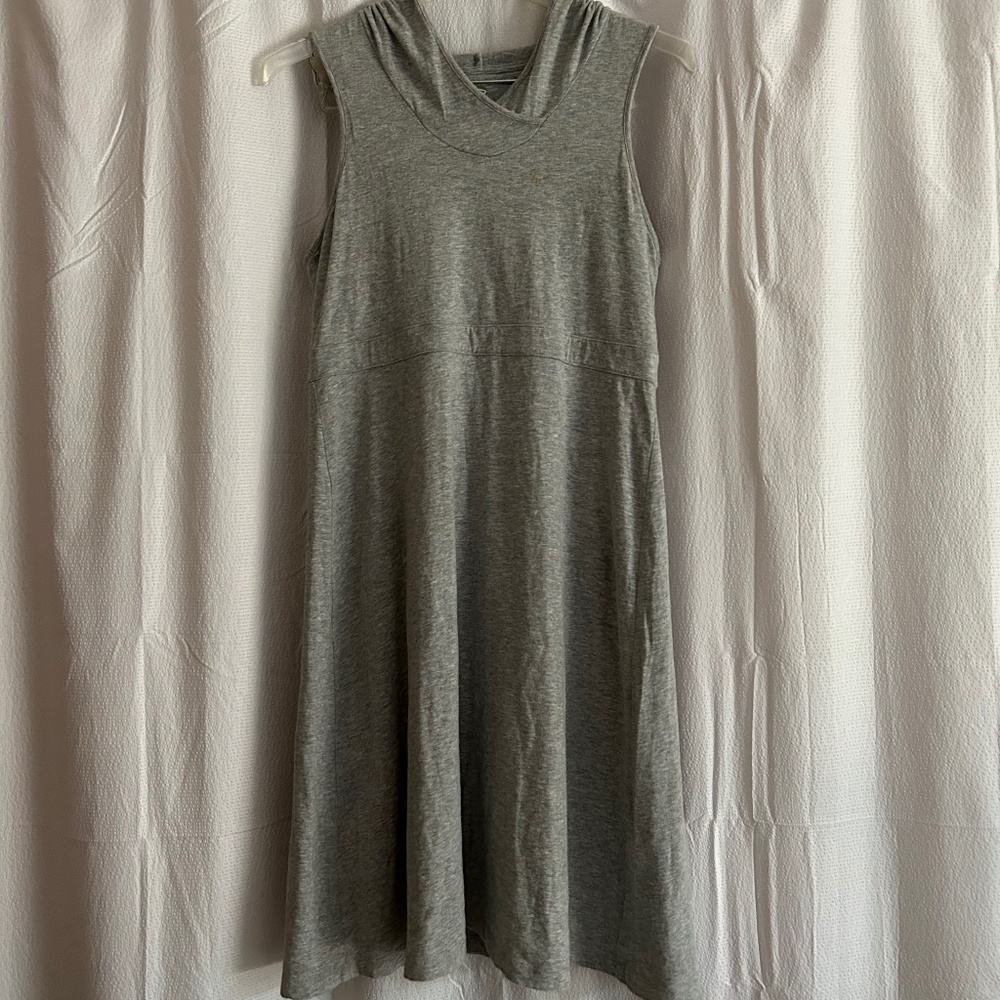 Dakini Women's Grey Heather Pullover Athletic Fit Hoodie Dress, Size M